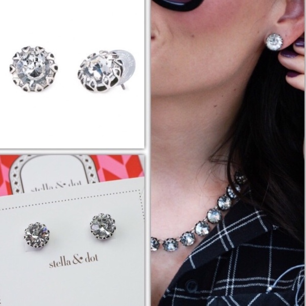 :: S&D Sparkling Crystal Nancy Studs - Picture 5 of 10